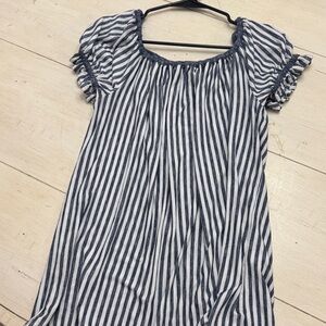 Striped Blue and White Kids Dress
